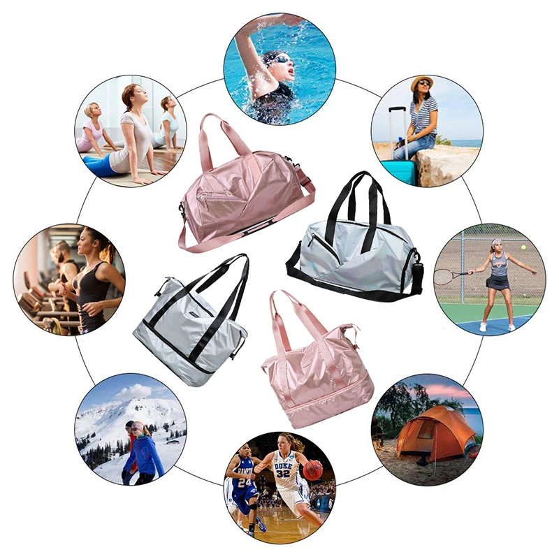 

Swimming Bag Waterproof Gym Mat Bag Women Travel Handbags Waterproof Sport Handbags for Fitness Training Yoga Bolsa Sac De Sport