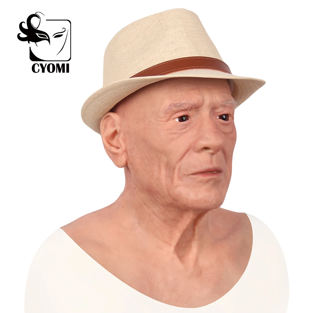CYOMI Old Deas хорошее качество Реалистичная силиконовая маска на голову для Хэллоуина