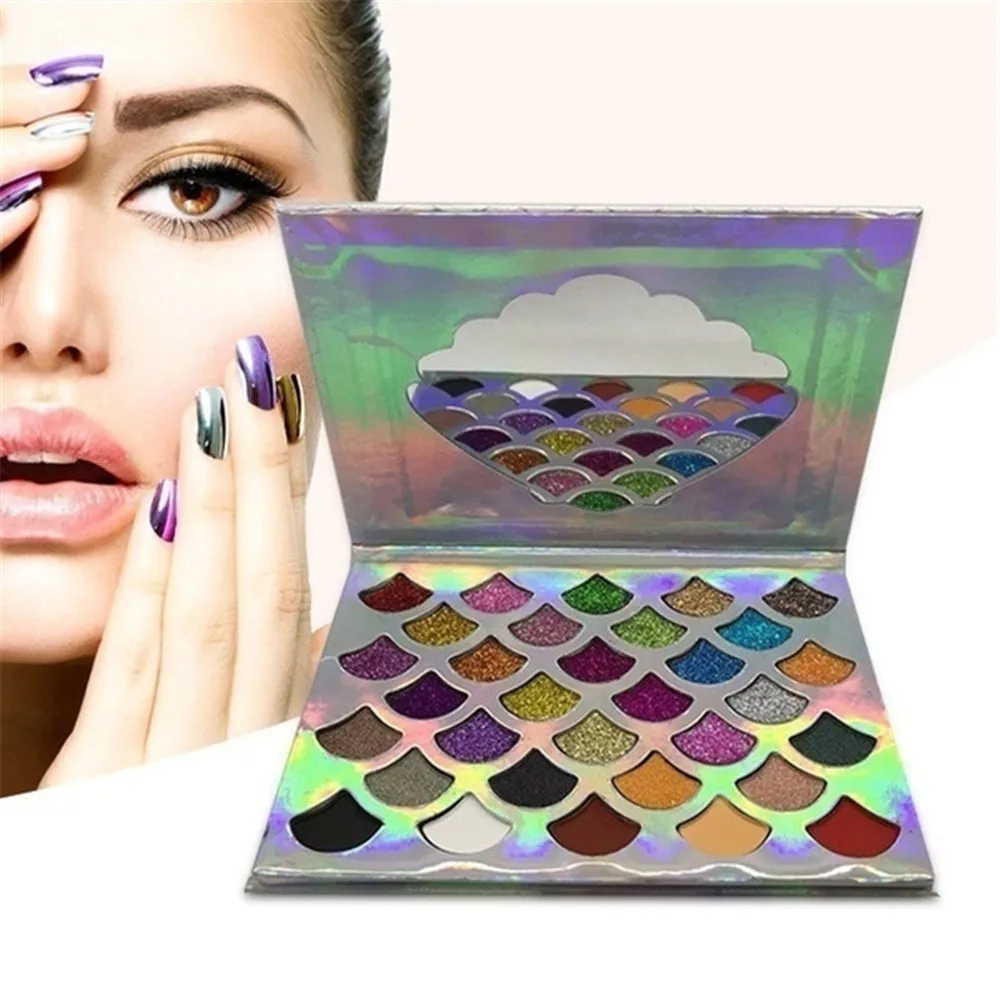 1 шт. Палетка блестящих теней для век с эффектом русалки |