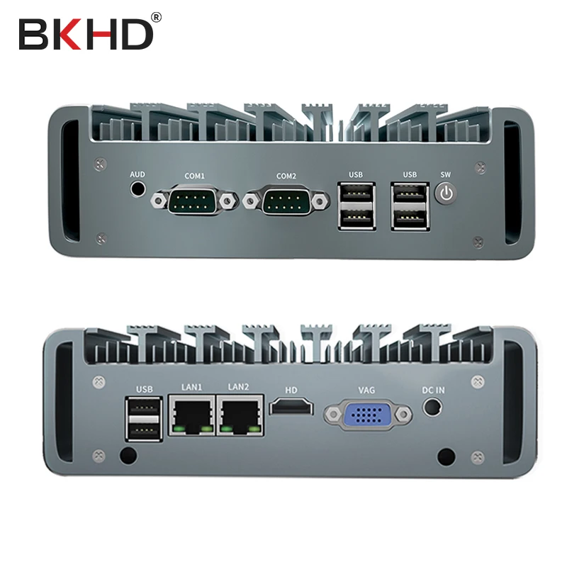 Мини-ПК BKHD с процессором I3 I5 17 Dual Giagabit Lan промышленный мини-компьютер поддержкой