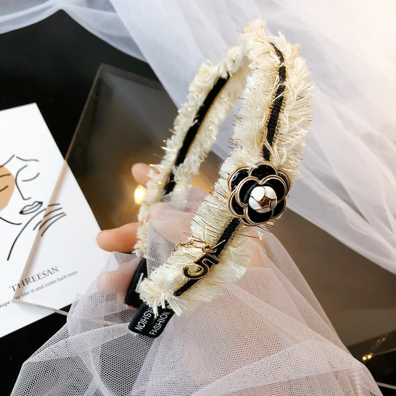 

Korean Black Solid with Flower Wide Bezel Hairband Headwear Women Headband Girls Hair Bands Hoop for Children Hair Accessories