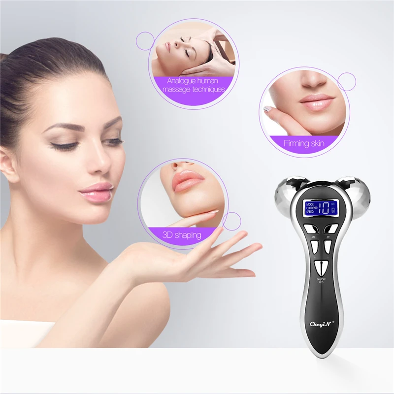 3D ролик для массажа лица V массаж подтяжка микротоки лифтинг Y-образный