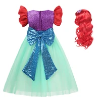 baby girl princess dress little mermaid halloween party cosplay costume sequins fancy dress up clothing children 2 10 years old