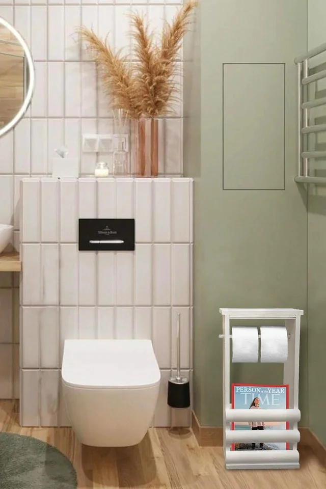 Grootland of Decorative Wooden Toilet Roll Holder / Magazine Holder / Bookcase