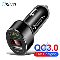 dual usb car charger fast charging with digital display car phone charger for iphone 8 12 xiaomi samsung 2 port car charger