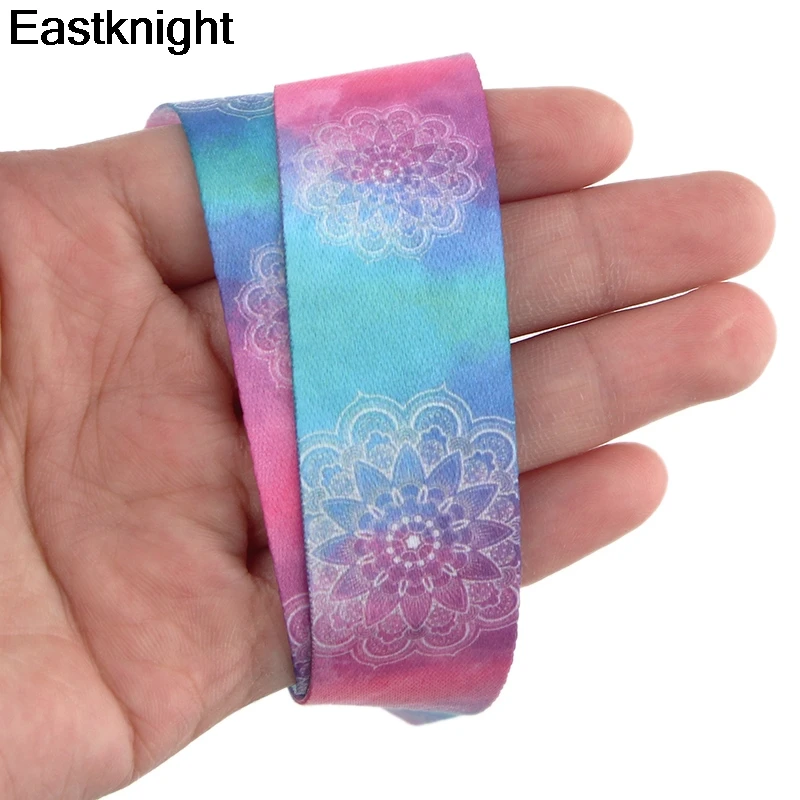 12 шт./лот звездное небо Йога узор ремешок на шею ремешки для ключей ID карты