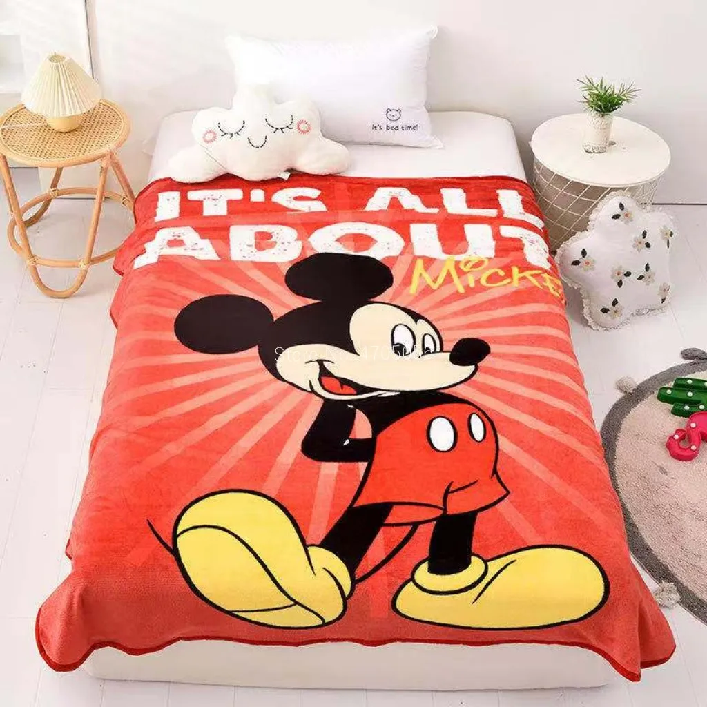 

Disney's Latest Spider-Man Avengers Mickey, Winnie The Pooh Design Cozy Soft Flannel Blanket for Boys and Children Gift Bedding