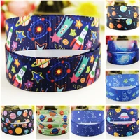 78 22mm1 25mm1 12 38mm3 75mm planet cartoon character printed grosgrain ribbon party decoration 10 yards mul130