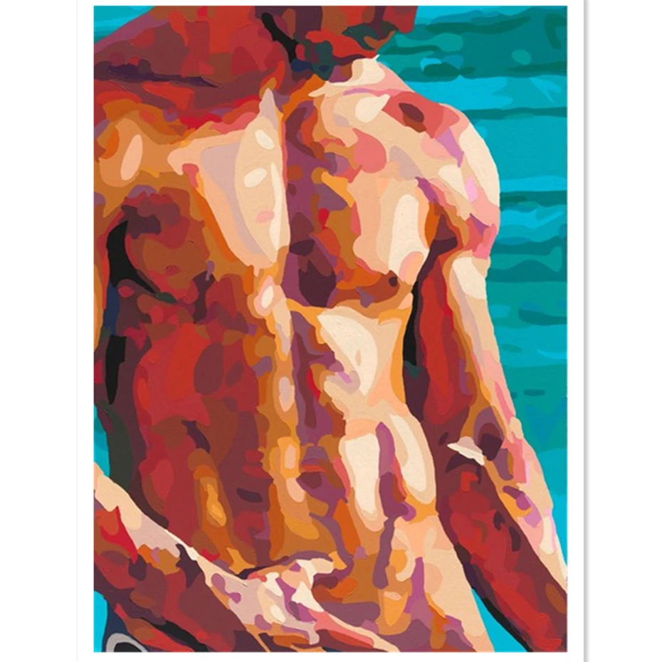 Набор для рисования по номерам на холсте обнаженный мальчик - купить выгодной