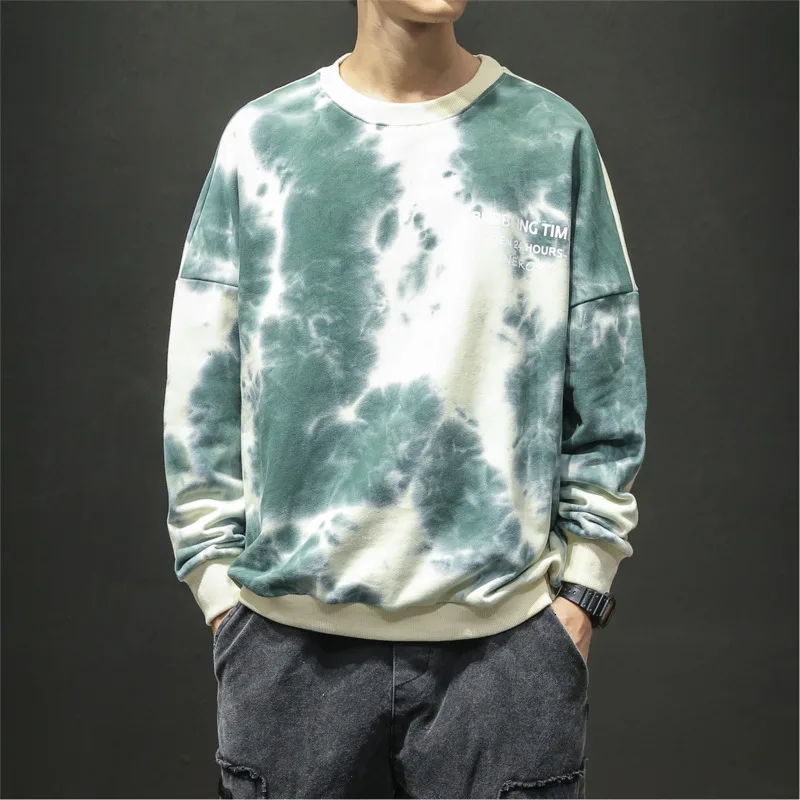 Мужская толстовка с круглым вырезом Повседневная Свободная хлопковая