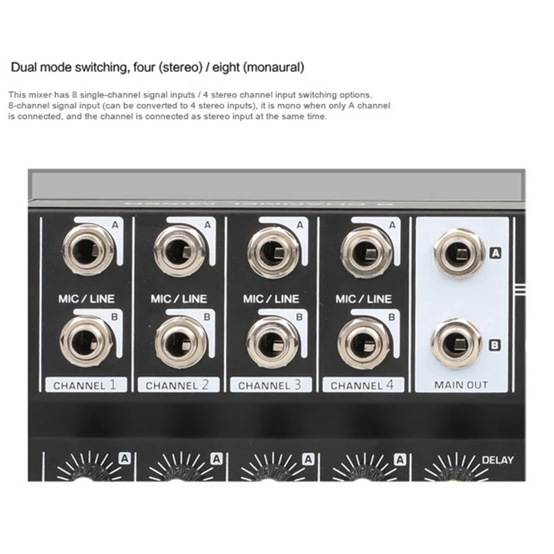 AQA 8-канальная DJ-микшерная консоль эффектор для прямой трансляции конференц-хаб