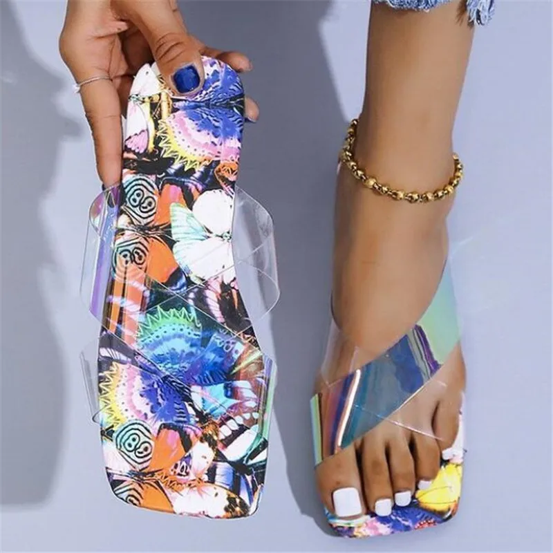 

Large size women's slippers summer new casual fashion slides womens shoes flat platform slippers womens breathable beach shoes