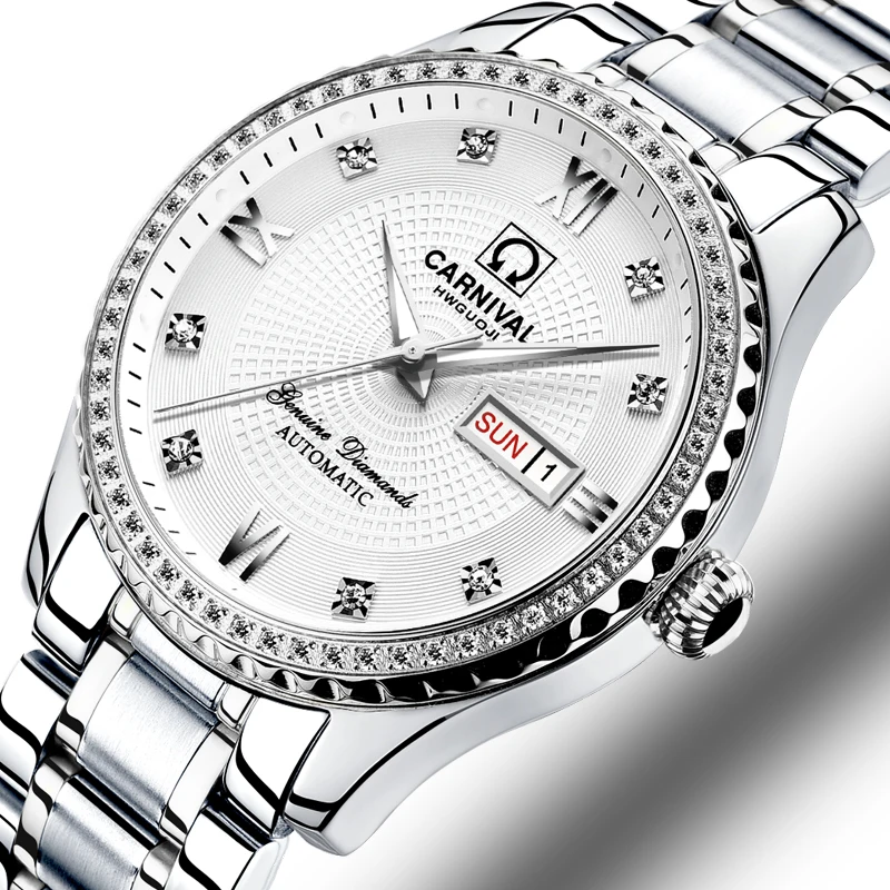 

Carnival Watch Men Automatic Mechanical Brand Luxury Men Watches Luminous Sapphire reloj hombre Waterproof Men Watch C-8629-8