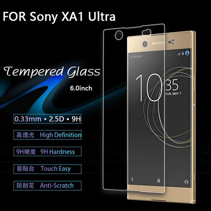 

Закаленное стекло для Sony Xperia XA1 Ultra, Высококачественная защитная пленка, Взрывозащищенная Защита экрана для Sony XA1 Ultra