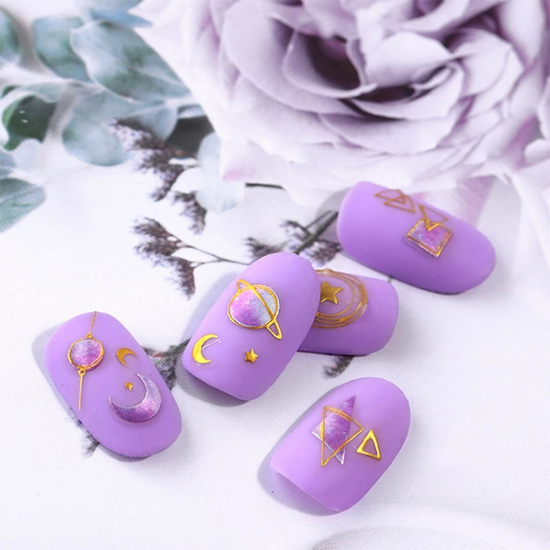 1 шт. рождественские/Новогодние наклейки для дизайна ногтей объемные полые