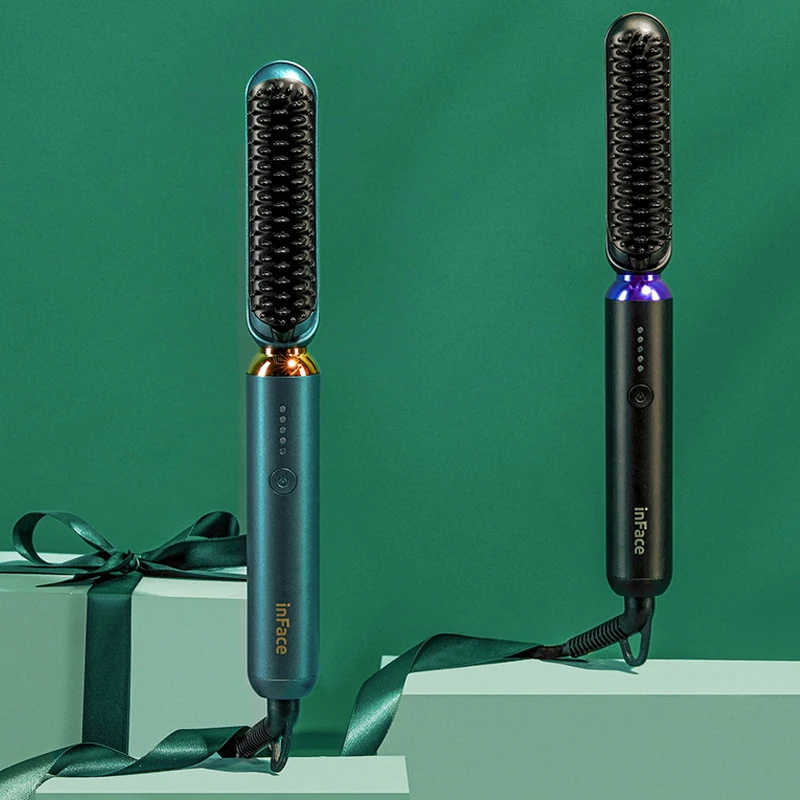 

inFace Hair Straightener Pro Plus Heating Curly Detangle Hair Comb Ion Hair Curlers Hair Care Irons tyling Tools