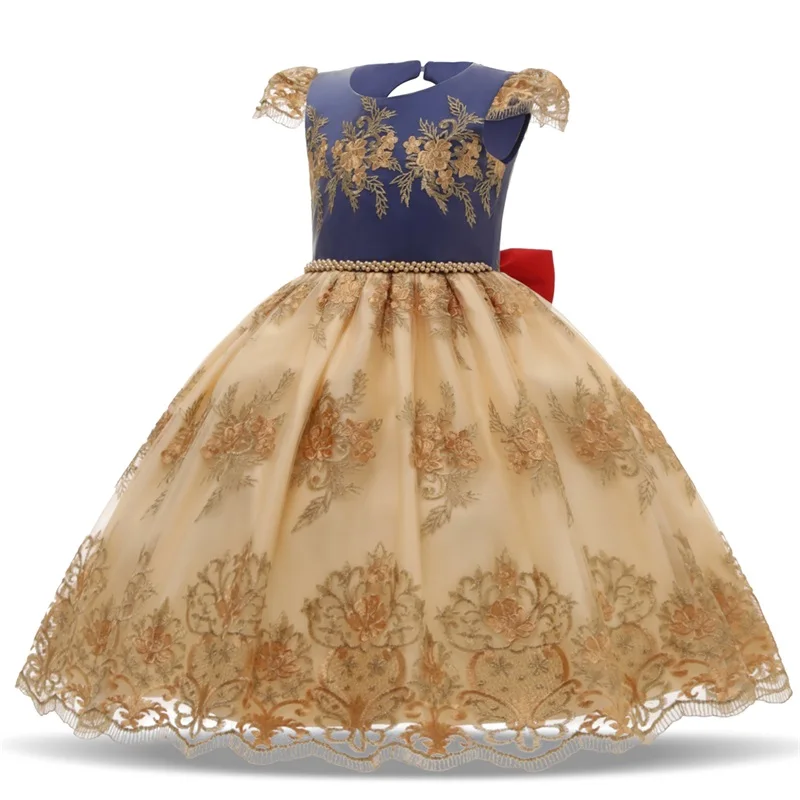 Flower Girls Party Princess Dress Kids Embroidered Formal Wedding Birthday Christmas Ball Gown Children Ceremony Dresses | Детская