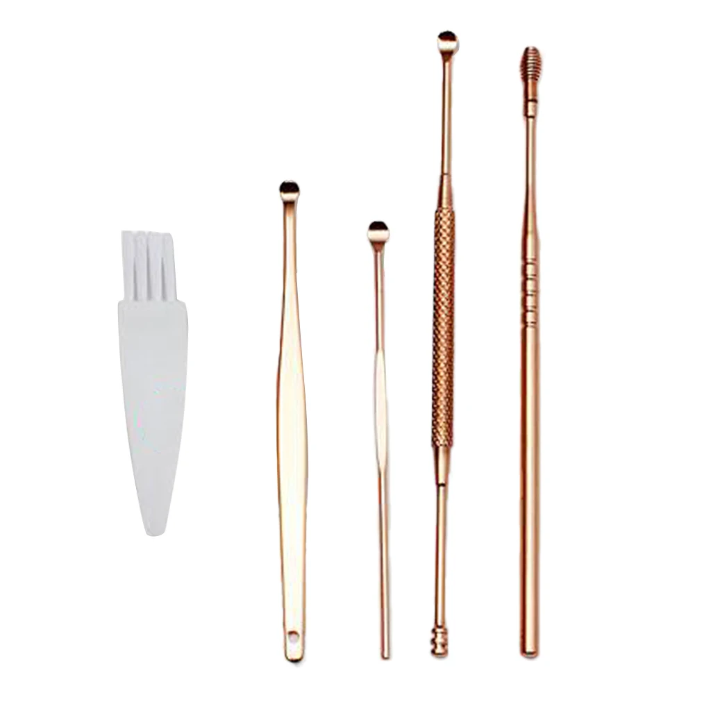 

5x Stainless Steel Ear Pick Curette Wax Remover Cleaner Tools for