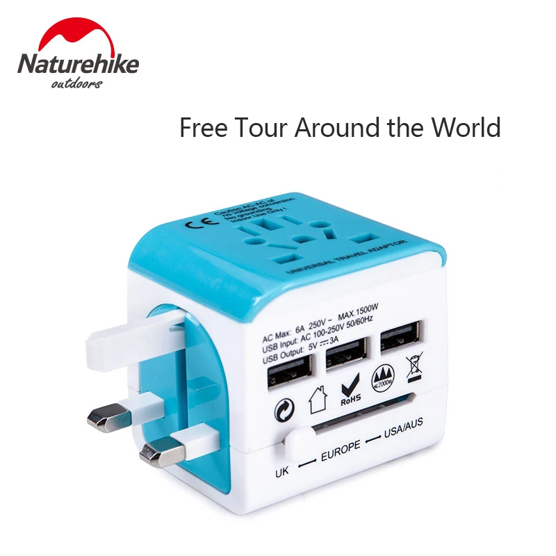 

Naturehike Travel Equipment Plug Conversion Socket Adapter Universal Socket USB Connector Travel Supplies Ultralight