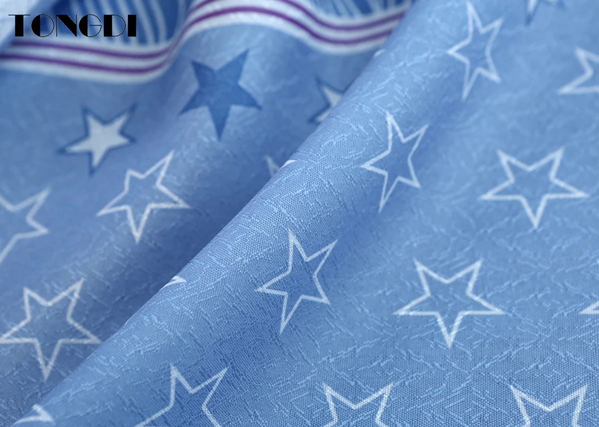 TONGDI Детские затемняющие занавески Мультяшные фантастические ночное небо каваи