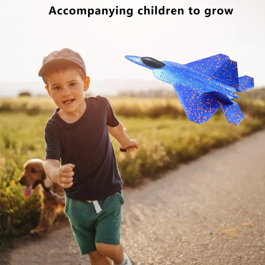 

42cm Kids Toys Hand Throwing Model Airplane Foam Aerobatic Light Education EPP Glider Fighter Plane Children Combat Toy Aircraft