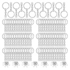 Набор колец для брелоков 360 шт., включая открытые соединительные кольца, соединители, россыпью и винтовые штифты, крючки для поделок своими руками