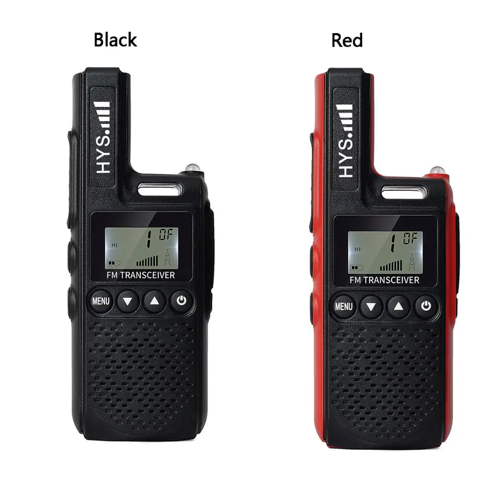 

HYS 2PCS Mini Handheld Walkie Talkie UHF 400-480 MHz 99 Channels 2W Portable Ham FM Two-way Radio