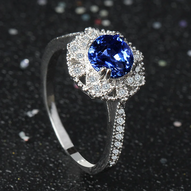 Женское кольцо с сапфировым топазом ювелирное изделие из стерлингового серебра