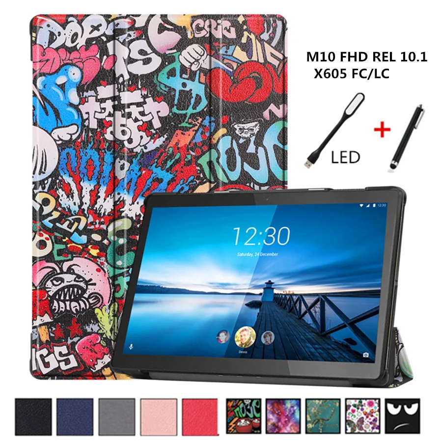 Чехол для Lenovo Tab M10 FHD REL X605 FC/LC 10 1 &quot2020 чехол Funda ультра тонкий магнитный складной