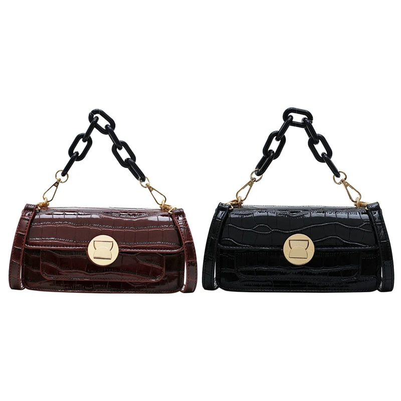 

Chain Stone Pattern PU Leather Crossbody Bags for Women Shoulder Messenger Bag Handbags and Purses