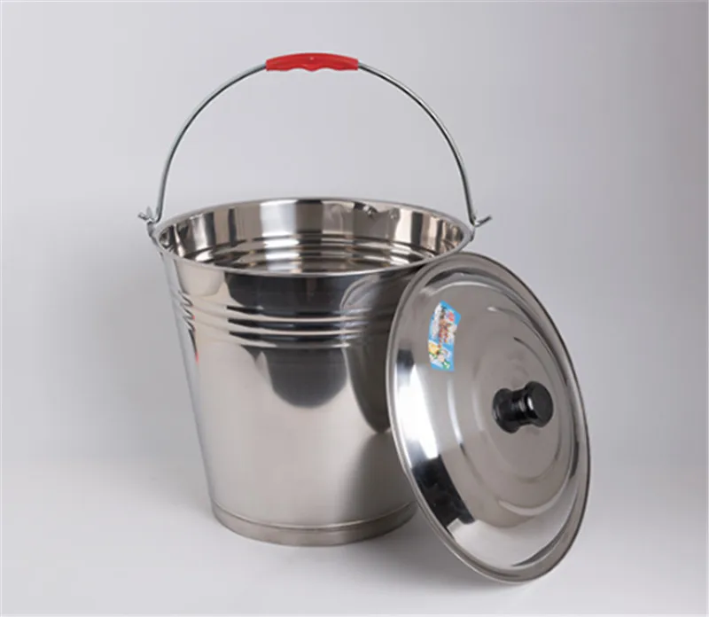 Ведро из нержавеющей стали большая емкость бытовой баррель с крышкой масло ведро