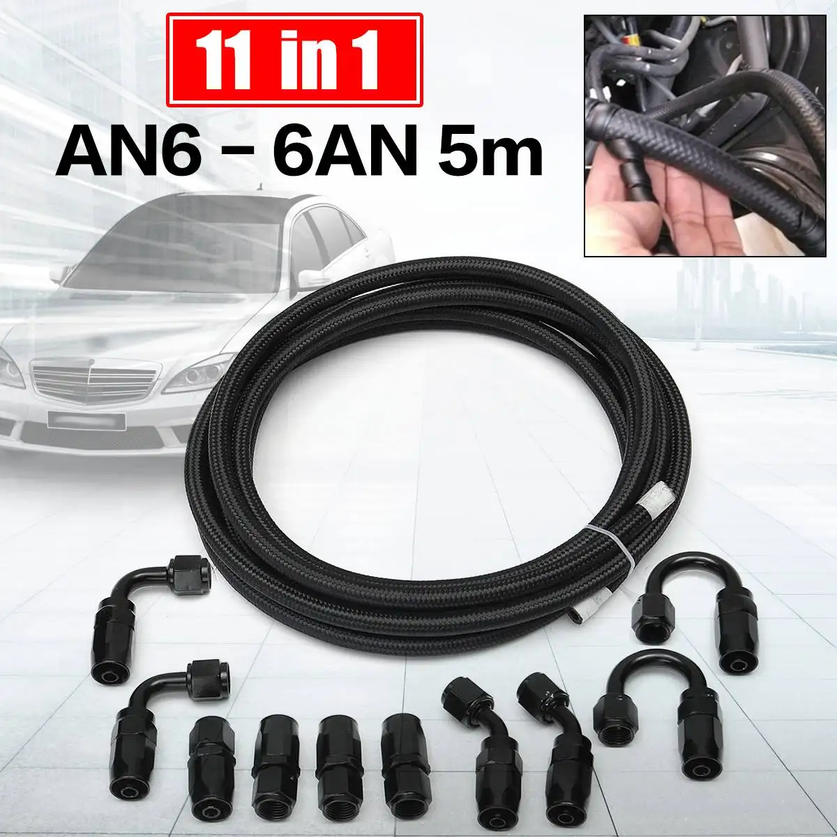 

11 шт., AN6-6AN, 5 м, адаптер для шланга
