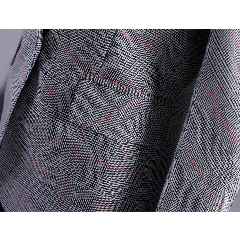 2019 Spring and Autumn Checked Suit Jacket Woman new Professional Fashion Small Lady Version British style | Женская одежда