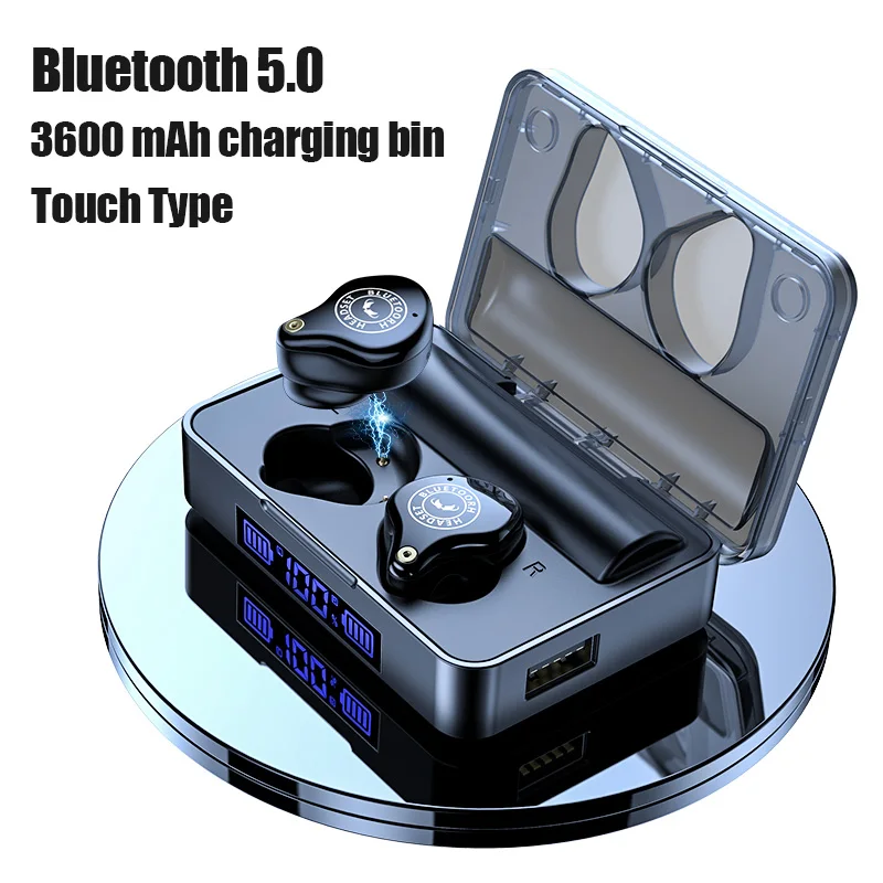 Bluetooth V5.0 наушники беспроводные 8D стерео Спортивные Беспроводные мини гарнитура с