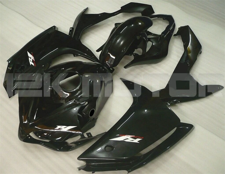 

4Gifts Injection molding New ABS Full Fairing kits fit for Yamaha YZF R1 2007 2008 Bodywork set Free custom Black glossy