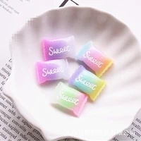 10pcslot 2316mm cute resin flatback gradient sweet candy for necklace keychain pendant diy making accessories