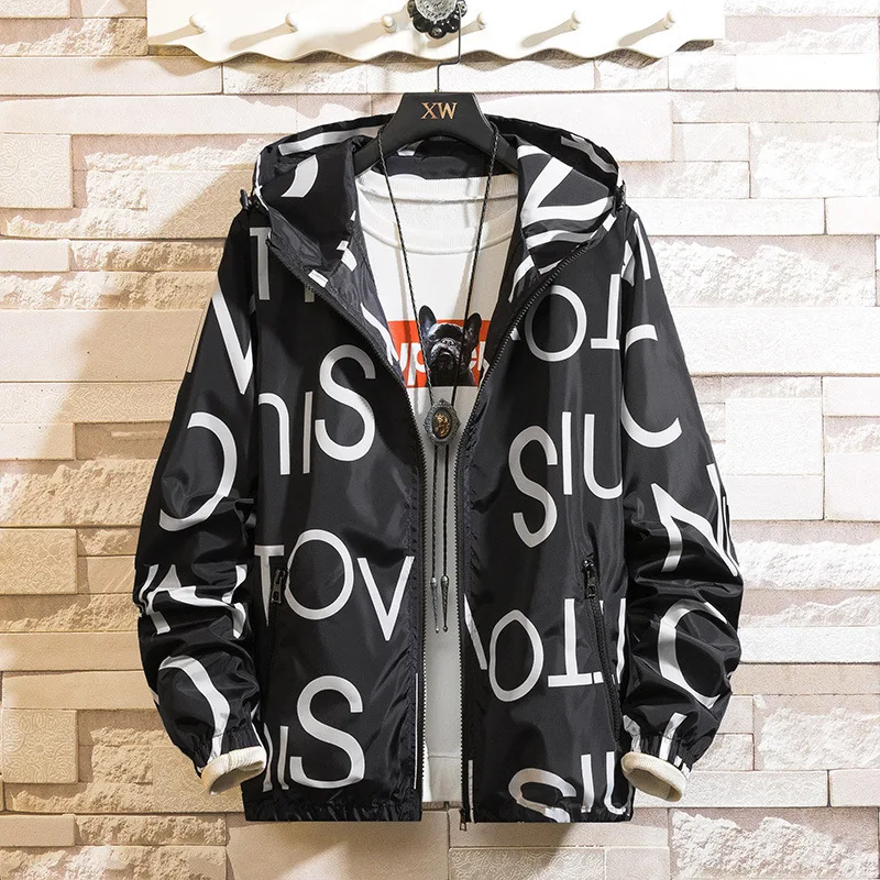 

Spring and Autumn Men's Hooded 2021 New Student Trend Camouflage Clothes Large Size Loose Men's Jacket Jacket