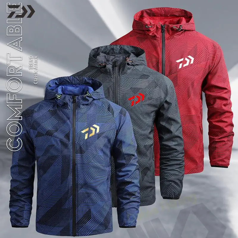 

Daiwa Fishing Clothes Sun Protection Camouflage Anti-Uv Durable Hooded Fishing Shirts Long Sleeve Uv Protection Spring Autumn