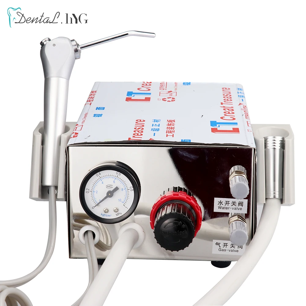 2/4 Holes Dental Portable Turbine Unit Work With Air Compressor 3 Way Syringe Teeth Whitening Dental Equipment