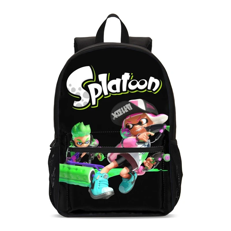 

Школьные ранцы с принтом Splatoon2, Детский рюкзак для подростков, портфель на плечо для ноутбука для девочек и женщин