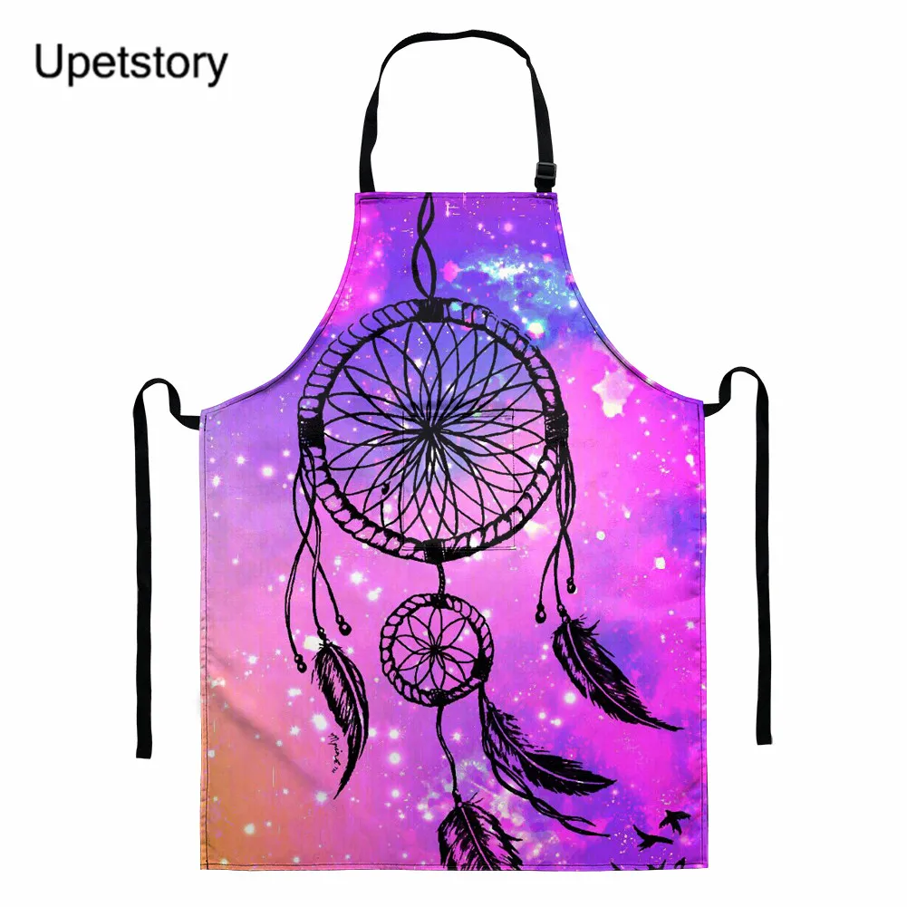 

Upetstory Butterfly Dragonfly Printed Woman Adults Bibs Home Cooking Baking Shop Cleaning Apron Kitchen Accessory Waterproof