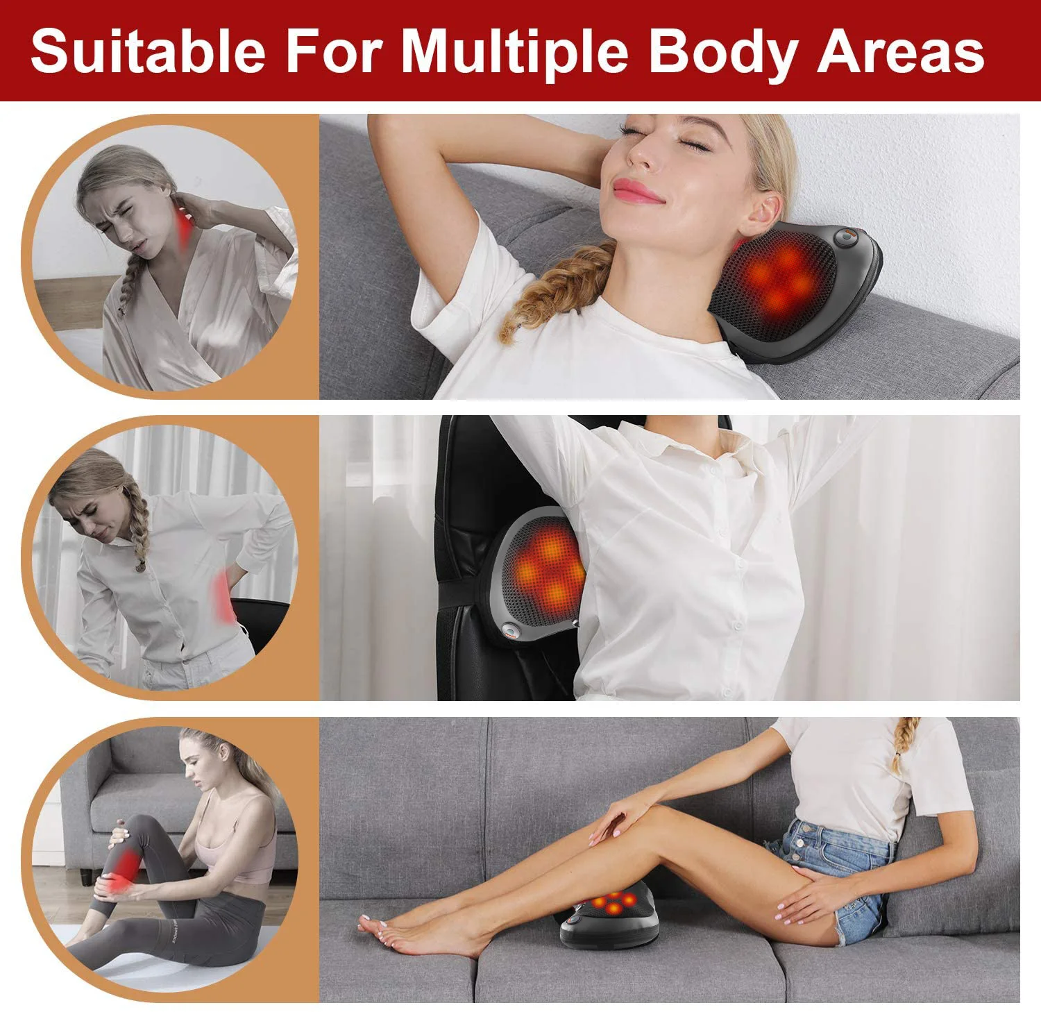 Магнитная терапия Релаксация массажная подушка вибратор электрическая для