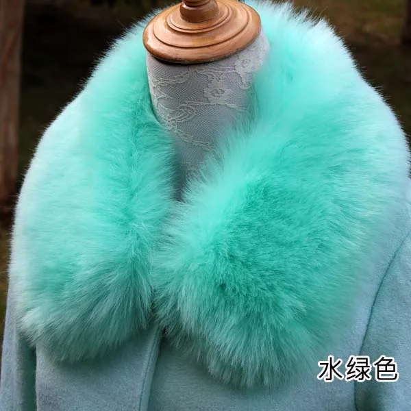 14 Qearlstar Women Scarf New Faux Fur Collar 55cm Women Children Jackets Coat Hood Fur Decor Shawl Soft Warm Luxury Scarves ZKG15 - Цвет: 14