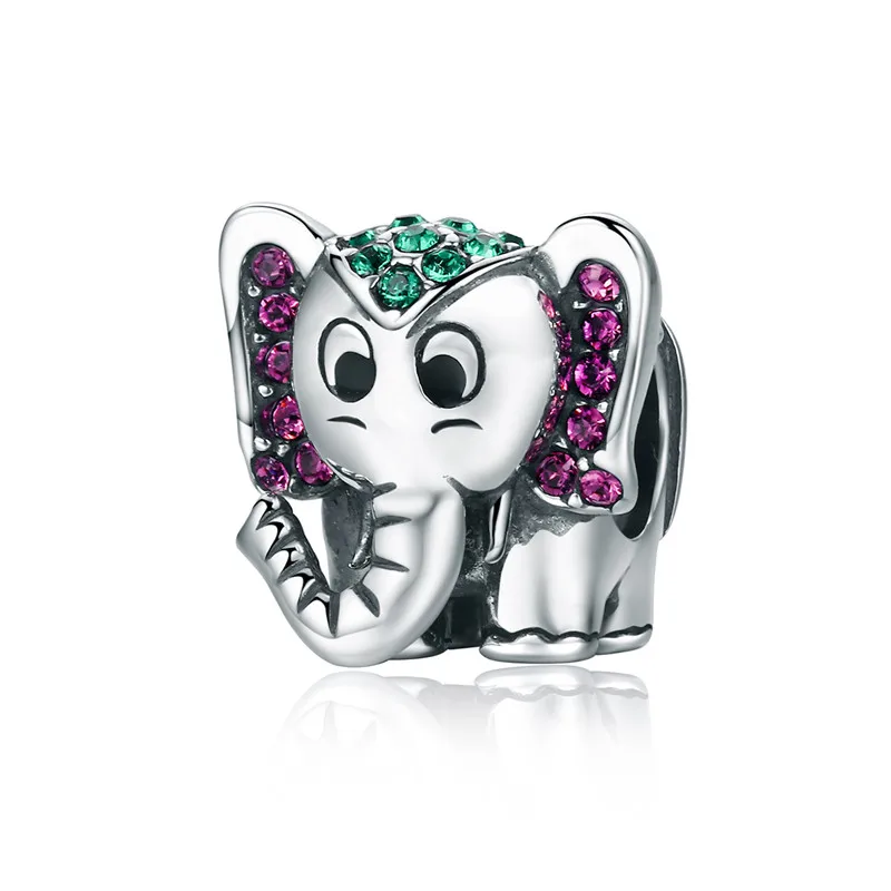 

PANDACH Hot Sale 100% Sterling Silver Dumbo Charms Beads Fit Original Bracelet Dangle DIY Jewelry Making CMS1513