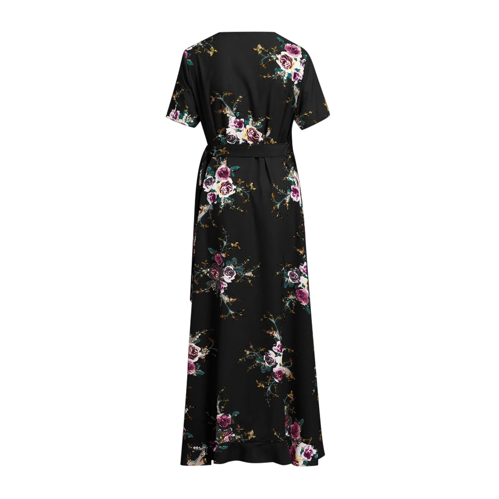 

Women Summer Dress Plus Size Floral Printed Female V-Neck Short Sleeve Boho Casual Dress Ladies Elegant Clothes vestidos mujer