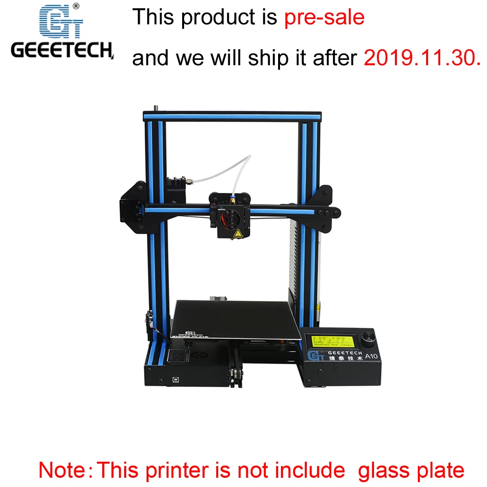Geeetech A10 3d принтер алюминиевый DIY комплект I3 Высокоточный ЧПУ Быстрый самособранный настольный 3d принтер большой размер 220*220*260 мм
