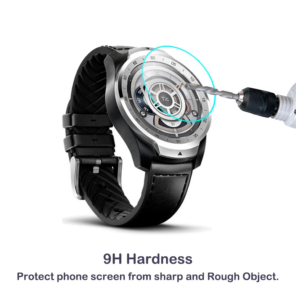2pcs 9h anti scratch glass for ticwatch tic watch pro 2020 smartwatch screen protector clear premium tempered glass guard film free global shipping