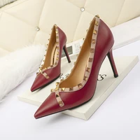 2022 new women pumps high thin heel metal pointed toe shallow sexy ladies bridal wedding women shoes gold high heel female pumps