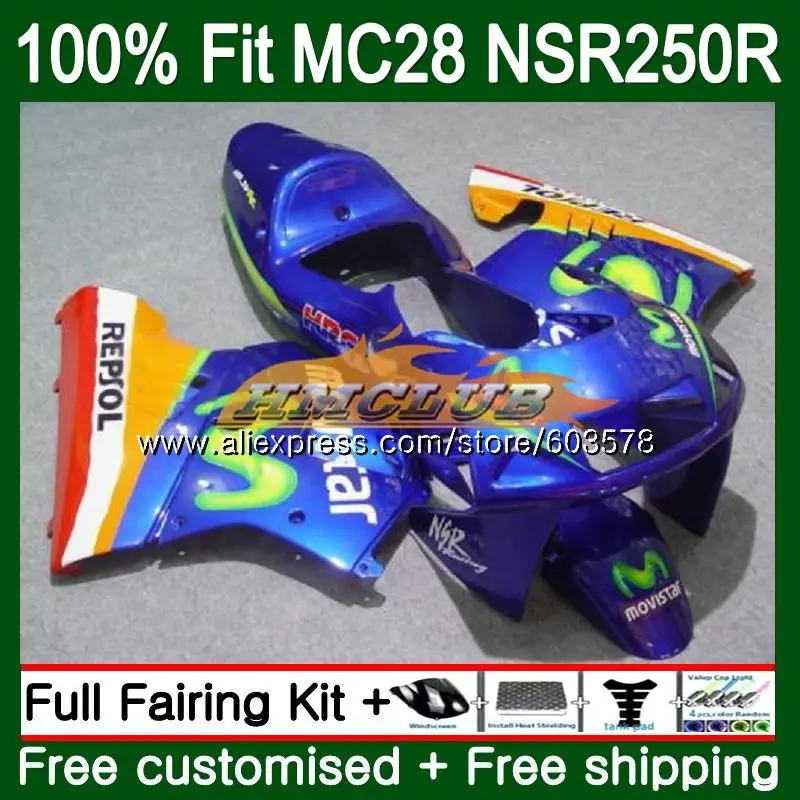 

Injection For HONDA NSR250R 1994 1995 1996 1997 1998 1999 102CL.32 Nice Blue MC28 NSR250 R RR NSR 250R 94 95 97 98 99 Fairing