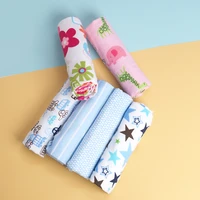 4 pcslot 100 cotton flannel receiving baby blanket 7676 cm newborn baby blankets swaddle diaper soft baby muslin diapers wrap